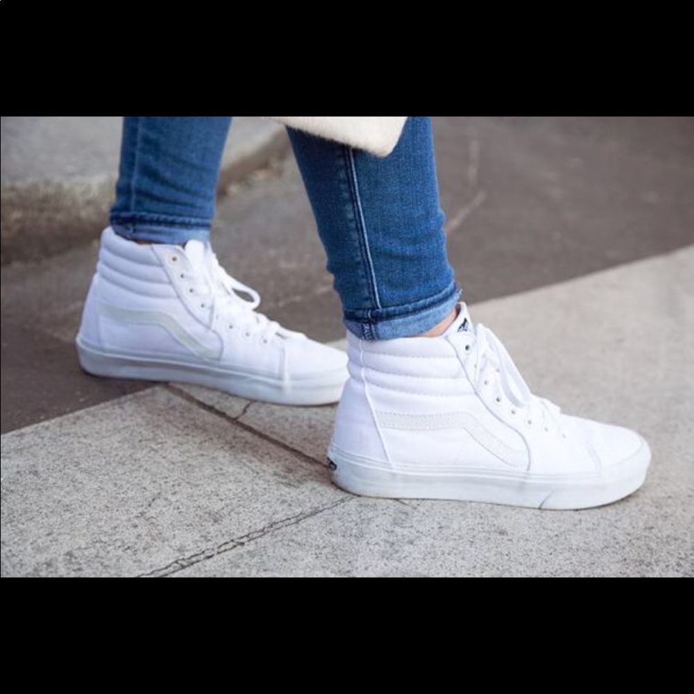 Vans High Top Old Skool—All White